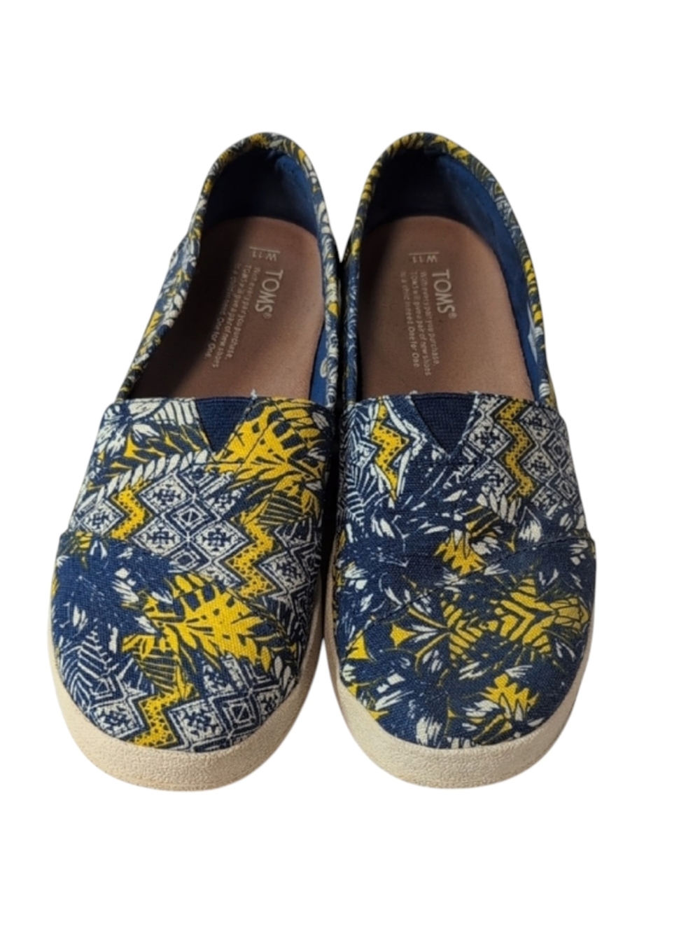 Toms Slip On Sneakers with Artistic Floral Design Size 11